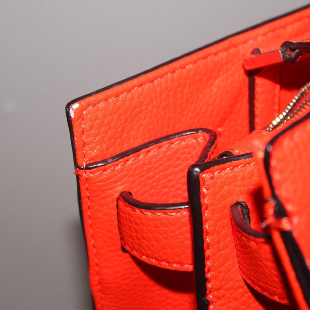 Guess Orange Cate Satchel Purse - Picture 13 of 15